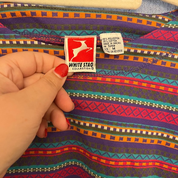 Item 015: Vintage White Stag Crewneck Sweater (Size Medium) - Picture 4 of 8